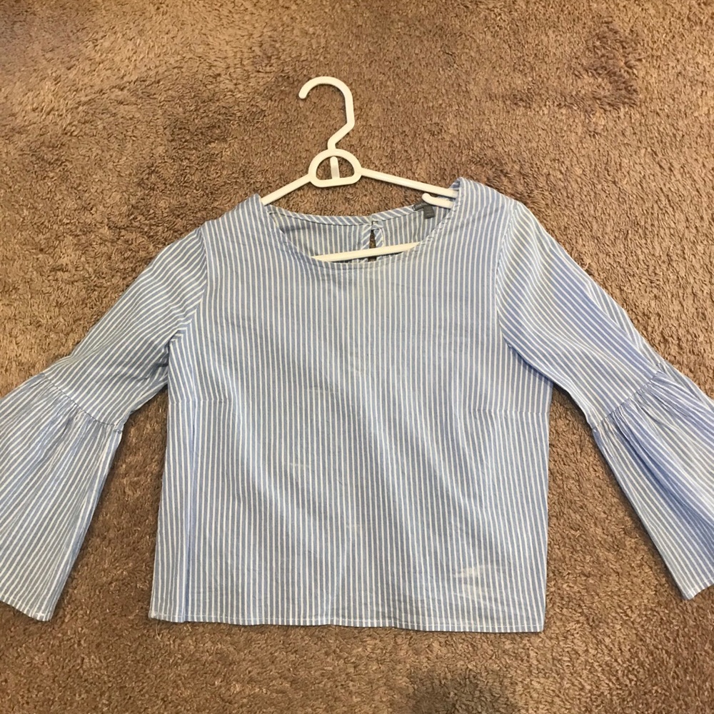 Seersucker light blue shirt